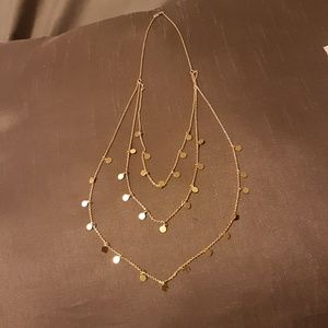 925 Sterling silver Necklace over gold